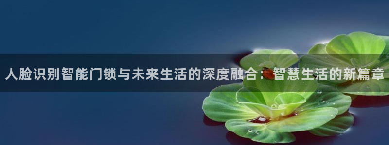 开丰娱乐登录网址：人脸识别智能门锁与未来生活的深度融合：智慧