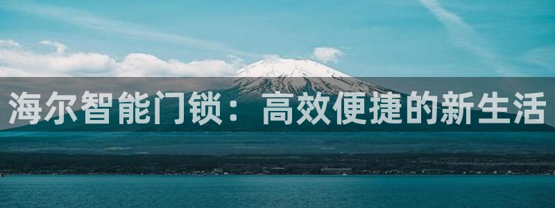开丰娱乐寸67五壹叁八：海尔智能门锁：高效便捷的新生活