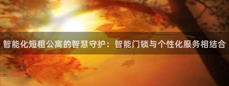 开丰娱乐若七九九：智能化短租公寓的智慧守护：智能门锁与个性化