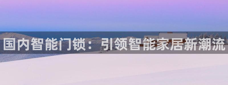 开丰娱乐科技：国内智能门锁：引领智能家居新潮流