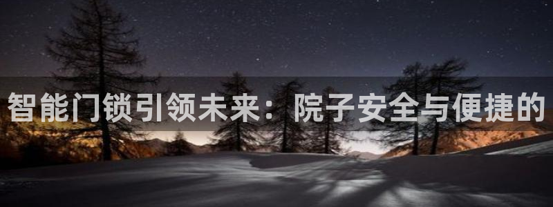 开丰娱乐登入：智能门锁引领未来：院子安全与便捷的