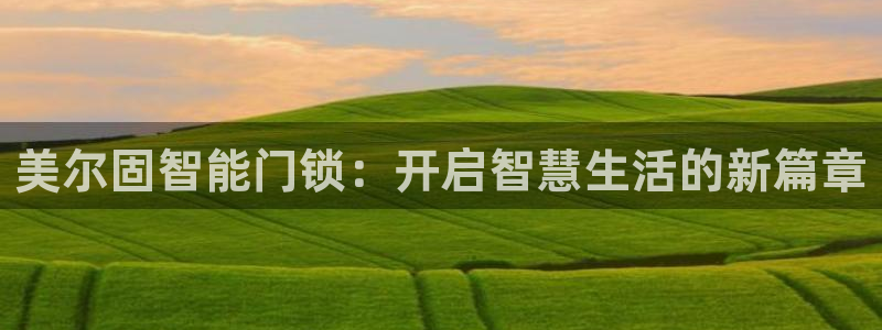 开丰娱乐官网登录网址：美尔固智能门锁：开启智慧生活的新篇章