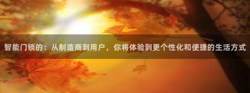 开丰娱乐登入地址在哪儿：智能门锁的：从制造商到用户，你将体验
