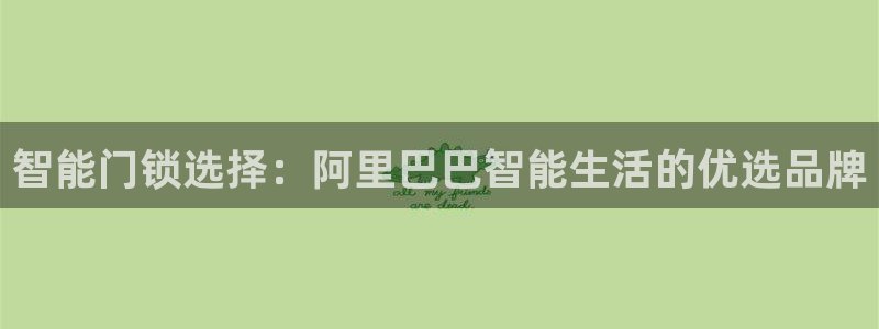 开丰娱乐前：智能门锁选择：阿里巴巴智能生活的优选品牌