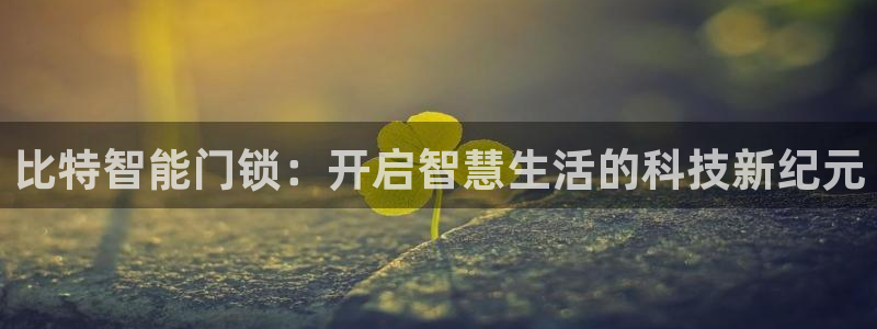 开丰娱乐登录平台：比特智能门锁：开启智慧生活的科技新纪元