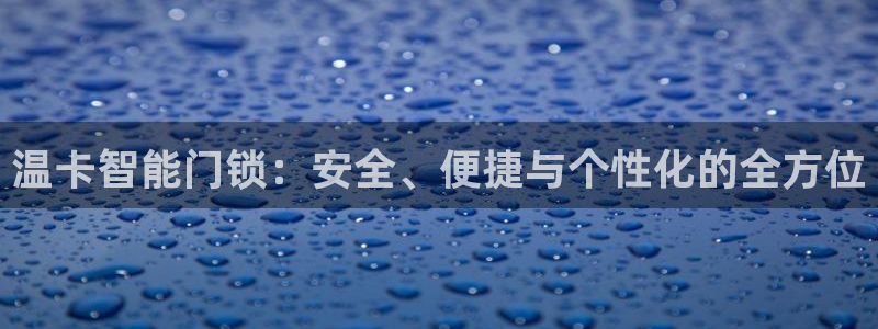 开丰娱乐登入地址在哪里：温卡智能门锁：安全、便捷与个性化的全