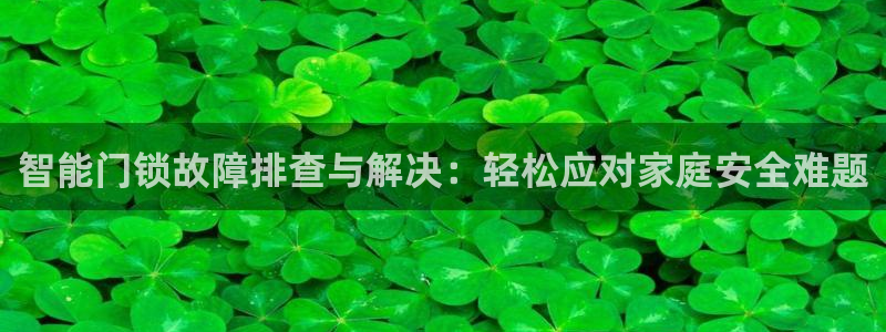 开丰娱乐下载安装：智能门锁故障排查与解决：轻松应对家庭安全难