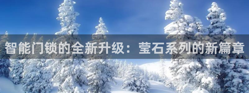 开丰娱乐趣 7O935：智能门锁的全新升级：莹石系列的新篇章